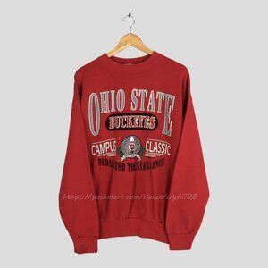 Vintage 90s Ohio State Buckeyes NCAA Sweatshirt Ohio Buckeyes Football Printed